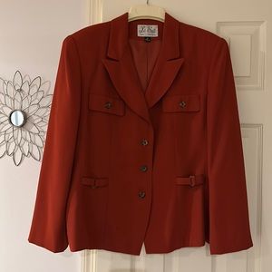 Le Suit Red Jacket, size 18